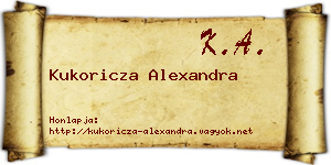 Kukoricza Alexandra névjegykártya